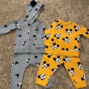 9-12 H&M Mickey Mouse matching outfits